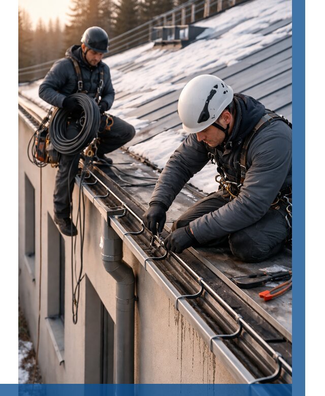 Монтаж греющего кабеля на кровле в Салехарде от 482 р. | ВЫСОТНИК-Слх