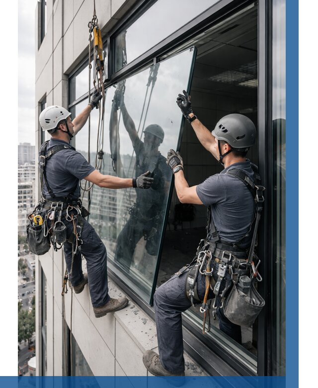 Замена стеклопакетов на высоте в Салехарде от 5887 р. | ВЫСОТНИК-Слх