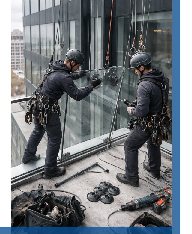 Монтаж стеклянных ограждений в Салехарде от 2676 р. | ВЫСОТНИК-Слх