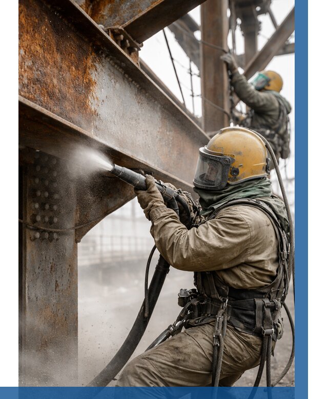 Пескоструйная очистка металлоконструкций в Салехарде по 642 р.  ВЫСОТНИК-Слх