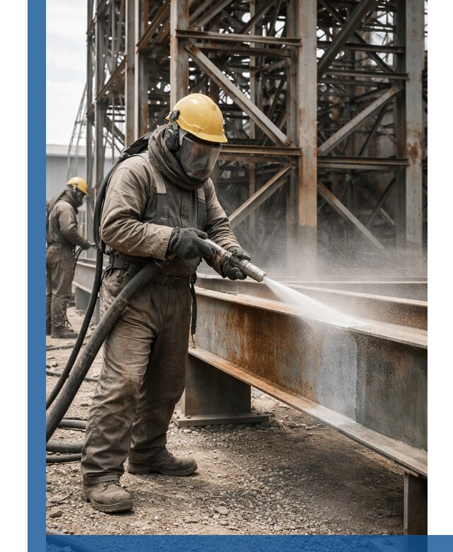 Пескоструйная очистка металлоконструкций в Салехарде промышленная