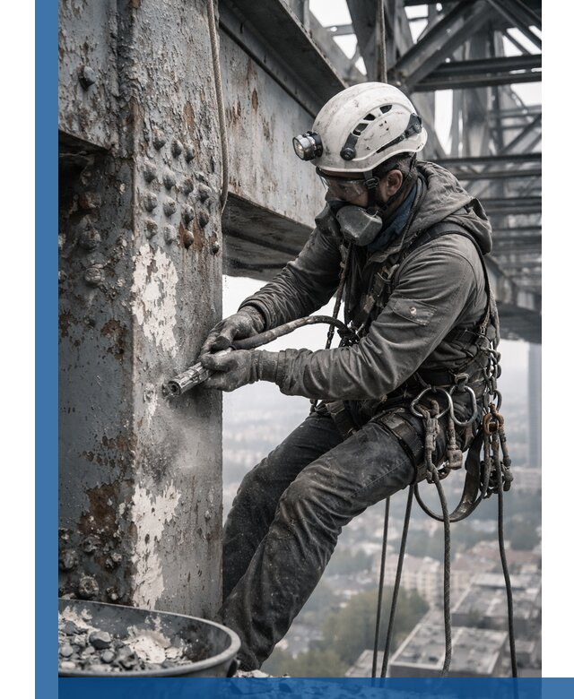 Удаление старой краски с металлических конструкций в Салехарде