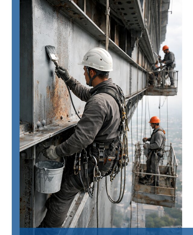 Покраска металлоконструкций на высоте в Салехарде профессионально