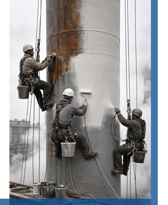 Покраска дымовых труб в Салехарде от 9098 р. | ВЫСОТНИК-Слх