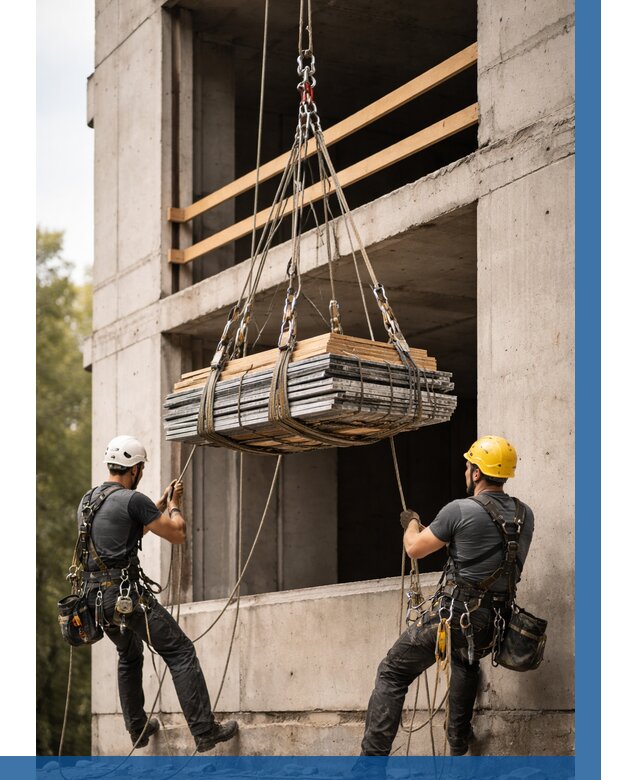 Подъем материала на этаж веревками в Салехарде от 1606 р. | ВЫСОТНИК-Слх