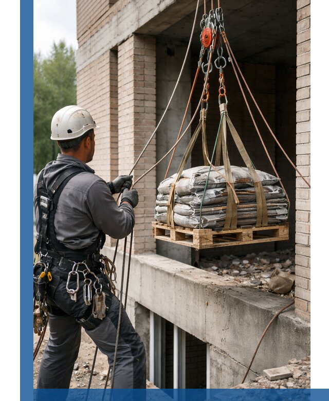 Подъем материалов на этаж веревками в Салехарде оперативно