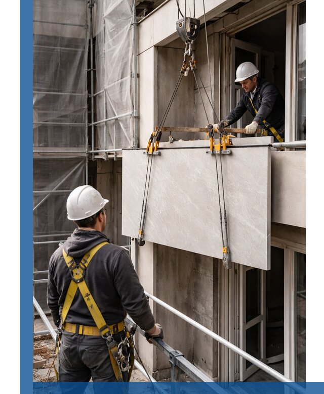 Подъем керамогранита на этаж в Салехарде грузчиками и техникой