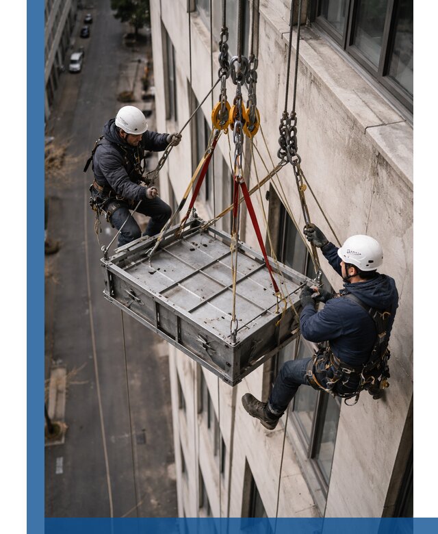 Спуск и подъем грузов по фасаду в Салехарде для зданий