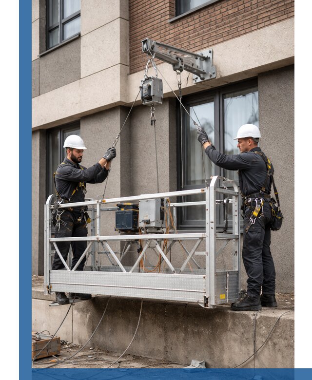 Монтаж и подъем фасадной люльки в Салехарде с гарантией безопасности