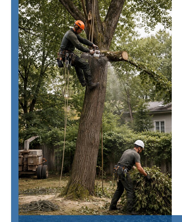 Кронирование деревьев в Салехарде, безопасная высотная обрезка