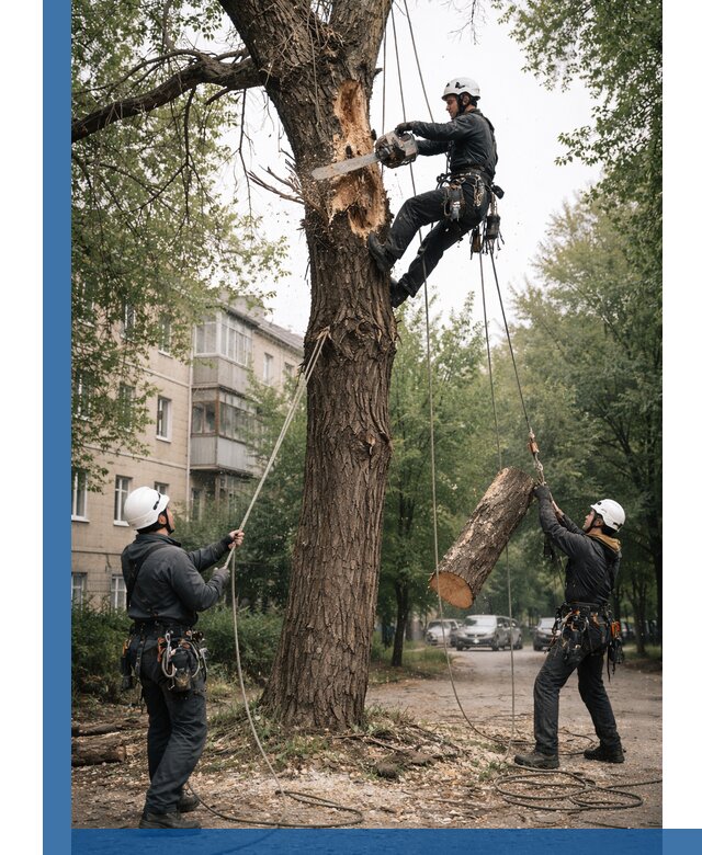 Срочное удаление аварийных деревьев в Салехарде с гарантией безопасности