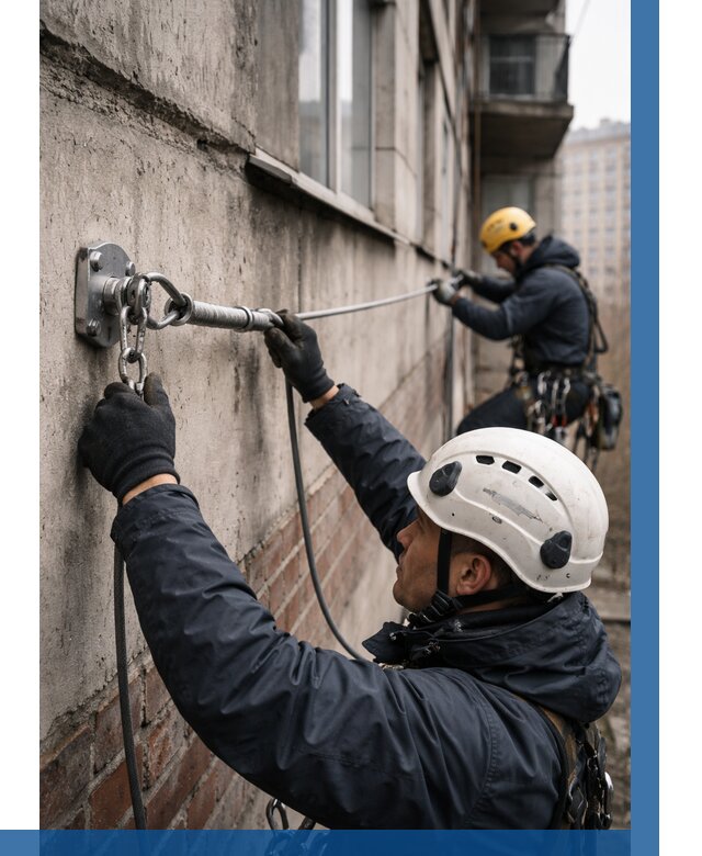 Монтаж анкерных линий в Салехарде от 3211 р. | ВЫСОТНИК-Слх