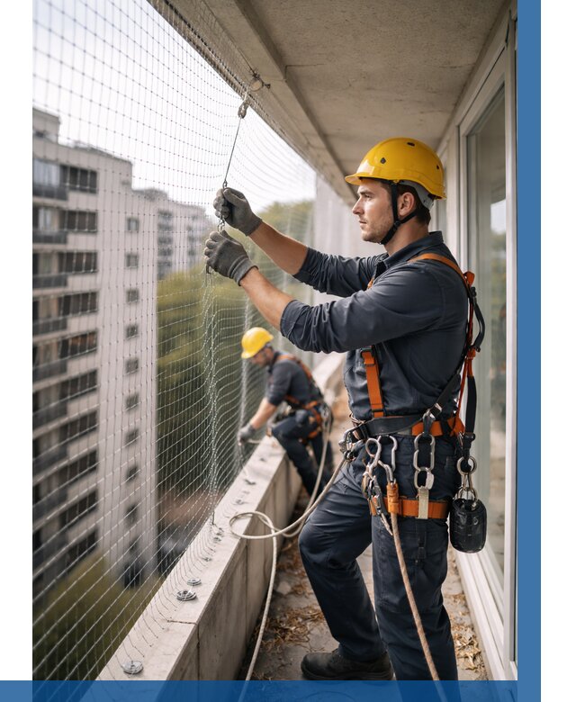 Монтаж сетки от птиц в Салехарде от 4817 р. | ВЫСОТНИК-Слх